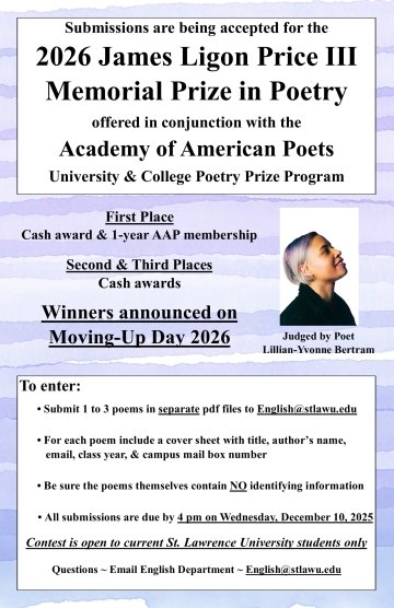 2025 2026 Price Poetry Poster 