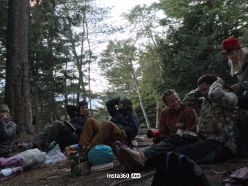 Arcadians hanging out after dinner.