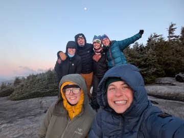 Fluffy Unicorns on Phelps Mountain at sunrise.