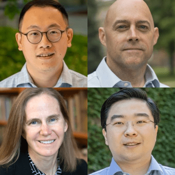 From left to right: Andy Wang, Michael O'Hara, Cynthia Bansak, Tongan Liu