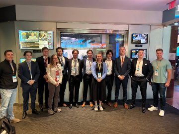 Members of the Fed Challenge team visiting Bloomberg studio in New York City