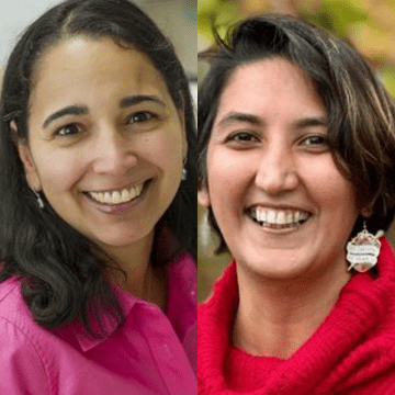 Massooma Pirbhai and Professor of Biology and Psychology Ana Estevez