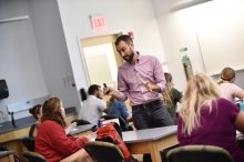 Faculty member teaching class